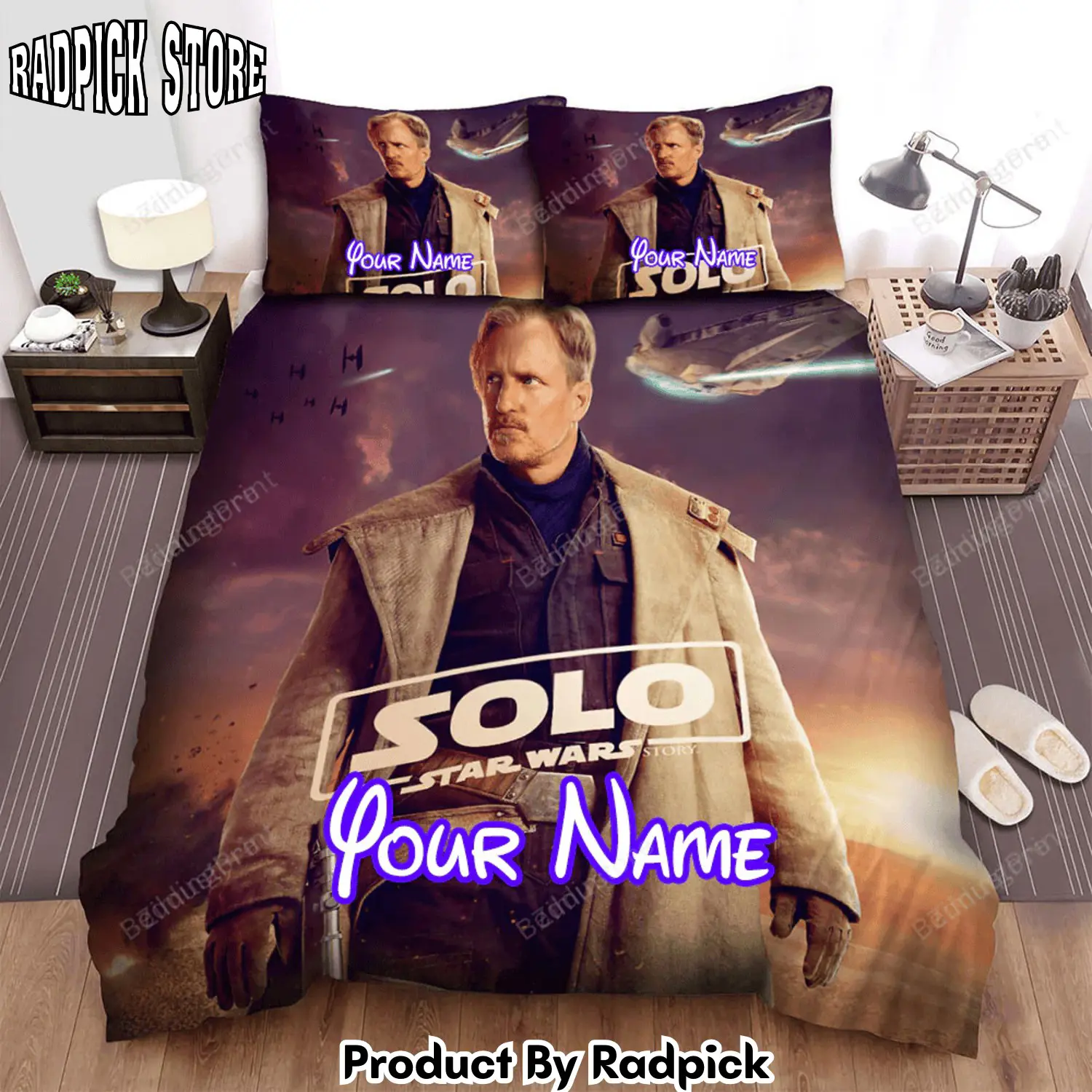 Radpick solo a star wars story swordsman movie poster bed sheets duvet cover personalized name bedding sets rp3272196